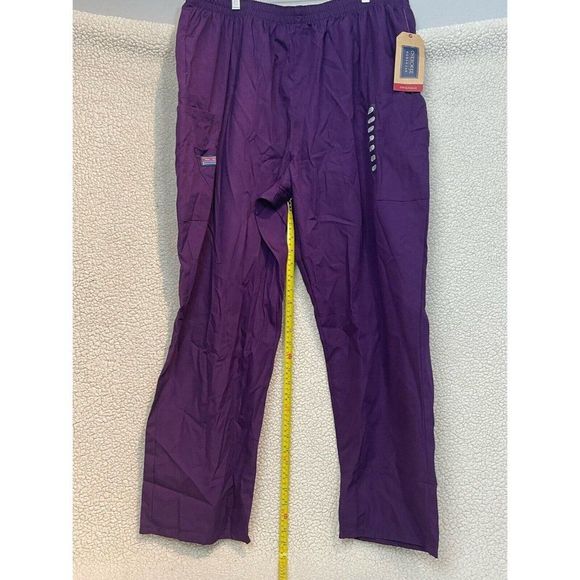 CherokeeWorkwear NaturalRise Tapered PullOn Cargo Pant Size 2XL Purple NWT - Picture 5 of 12